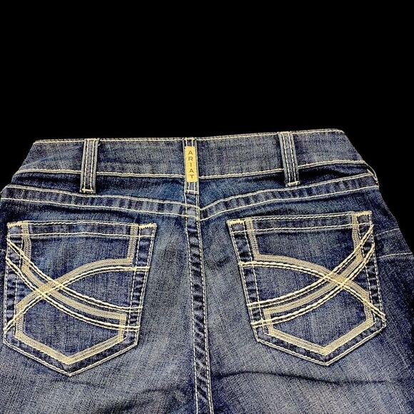 Ariat Real Bootcut Jeans 31x31.5 Stretch Dresden Ivy Embroidered Pockets EUC - Picture 3 of 12